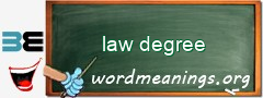 WordMeaning blackboard for law degree